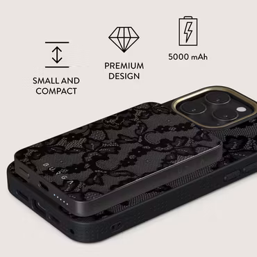 Burga Magnetic - MagSafe Power Bank 5000 mAh Metallgrå