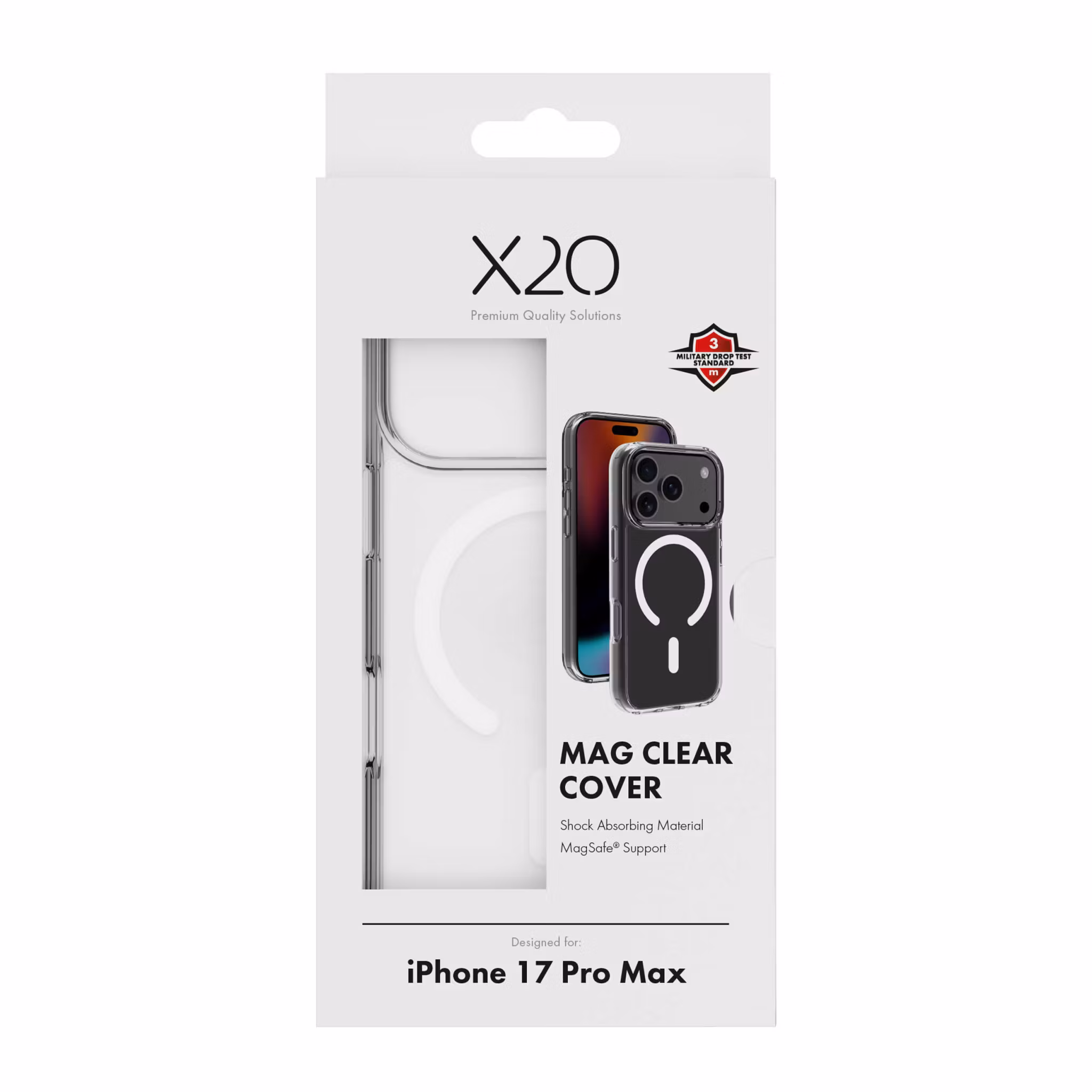 X2O Mag Clear Skal Apple iPhone 17 Pro Max Klar