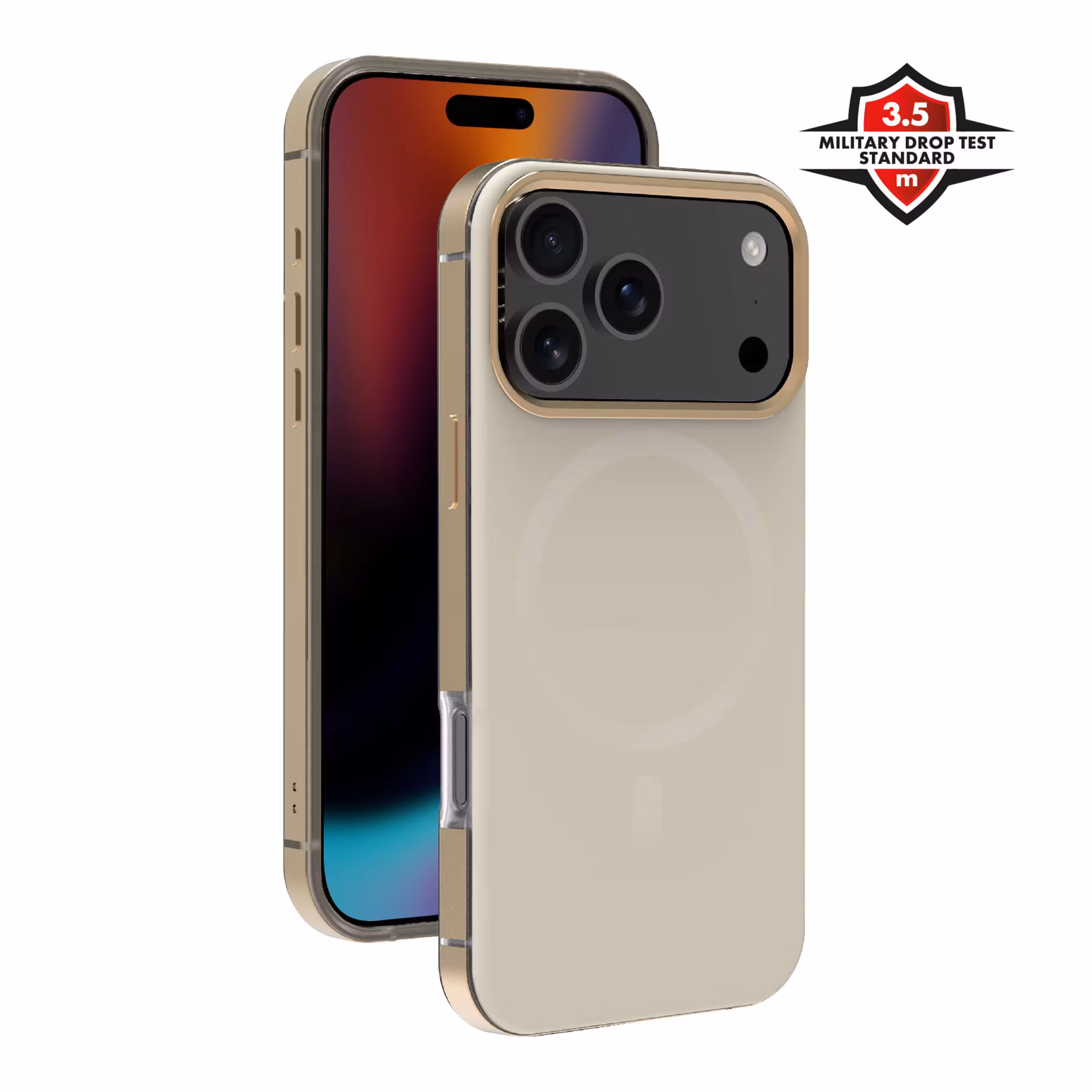 X2O Mag Metal Skal Apple iPhone 17 Pro Beige/Gold