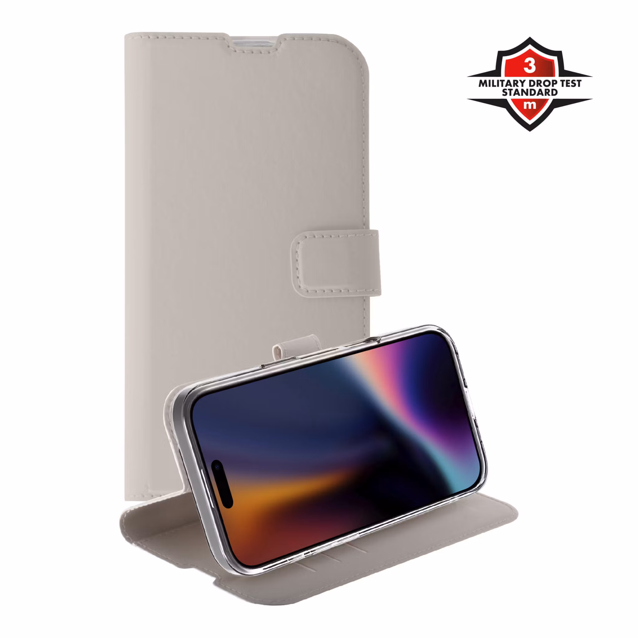 X2O Classic Wallet Plånboksfodral Apple iPhone 17 Pro Greige