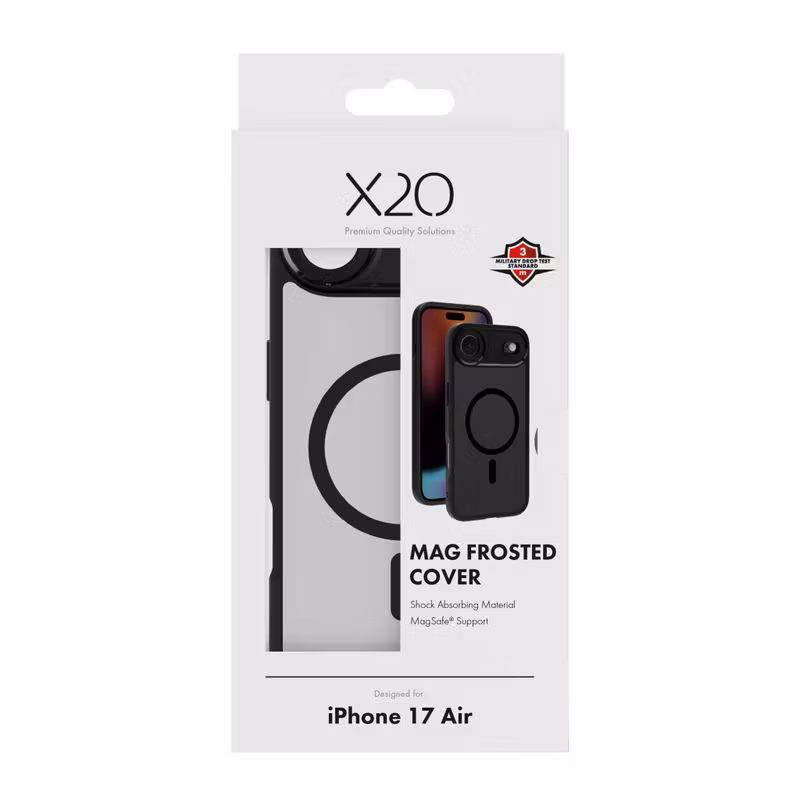 X2O Mag Frosted Skal Apple iPhone Air Semi-Klar/Svart