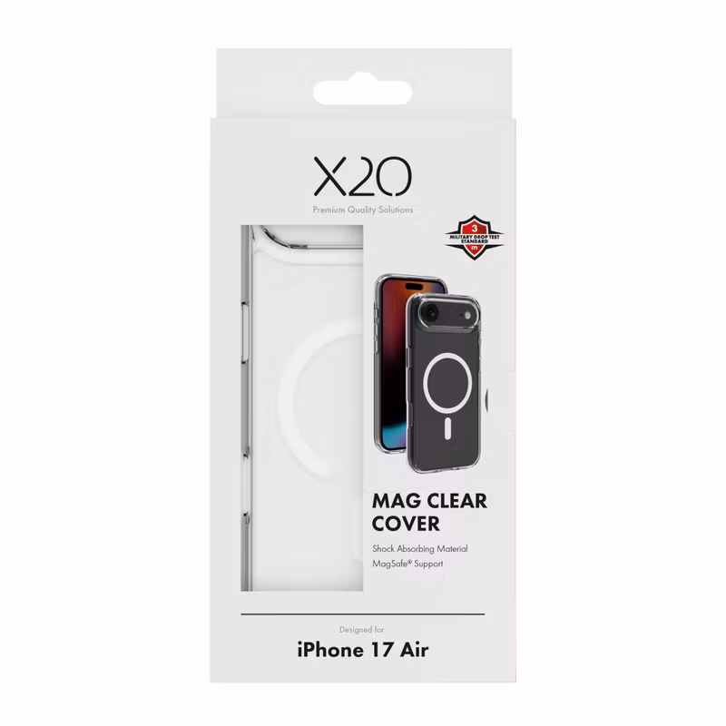 X2O Mag Clear Skal Apple iPhone Air Klar