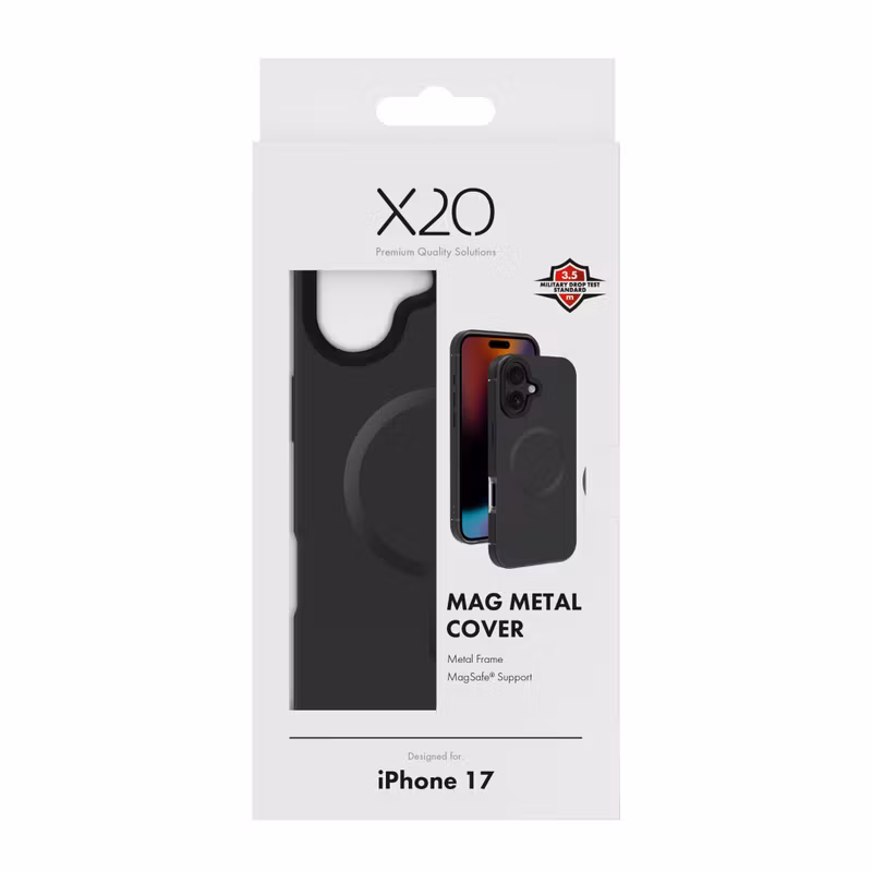 X2O Mag Metal Skal Apple iPhone 17 Svart