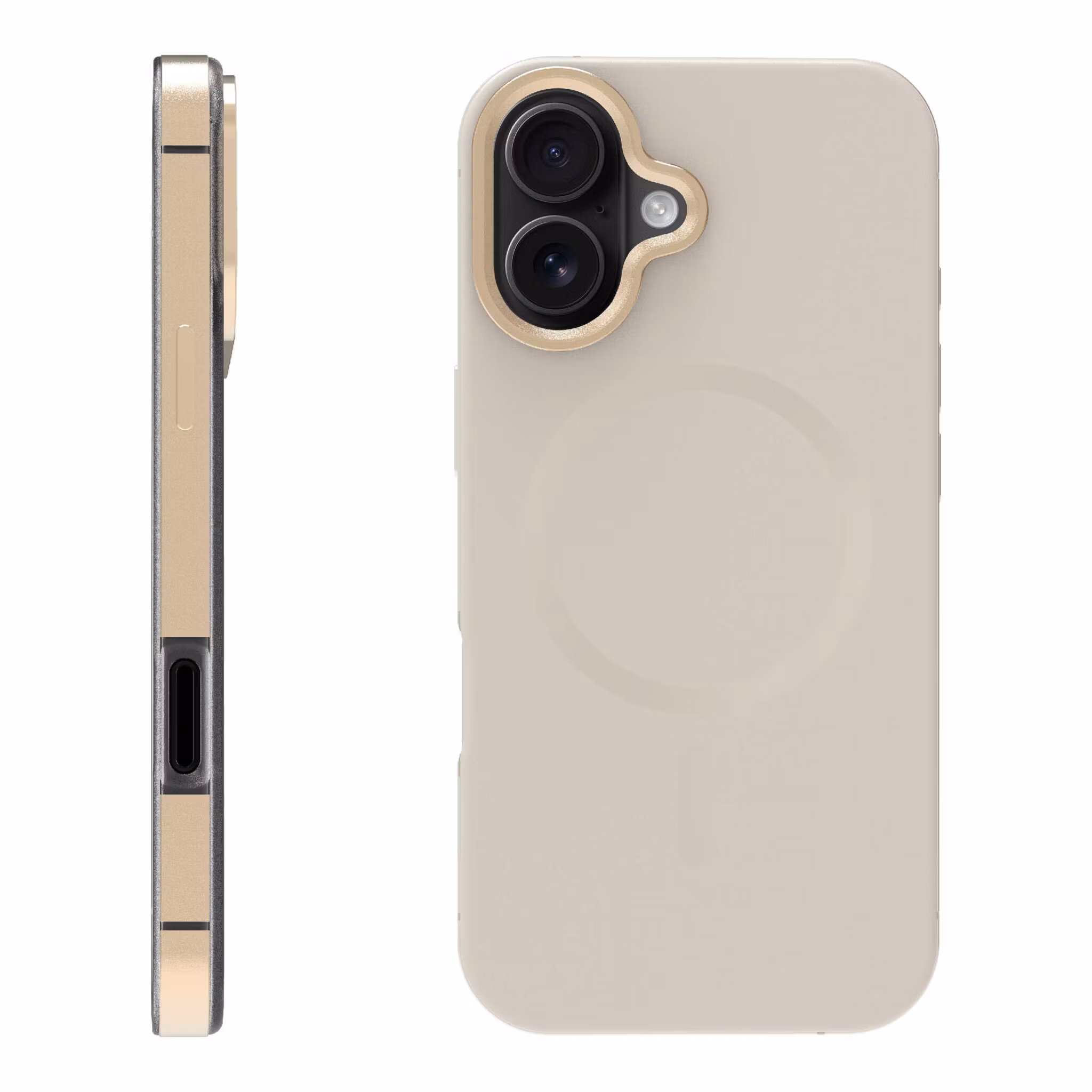 X2O Mag Metal Skal Apple iPhone 17 Beige/Gold