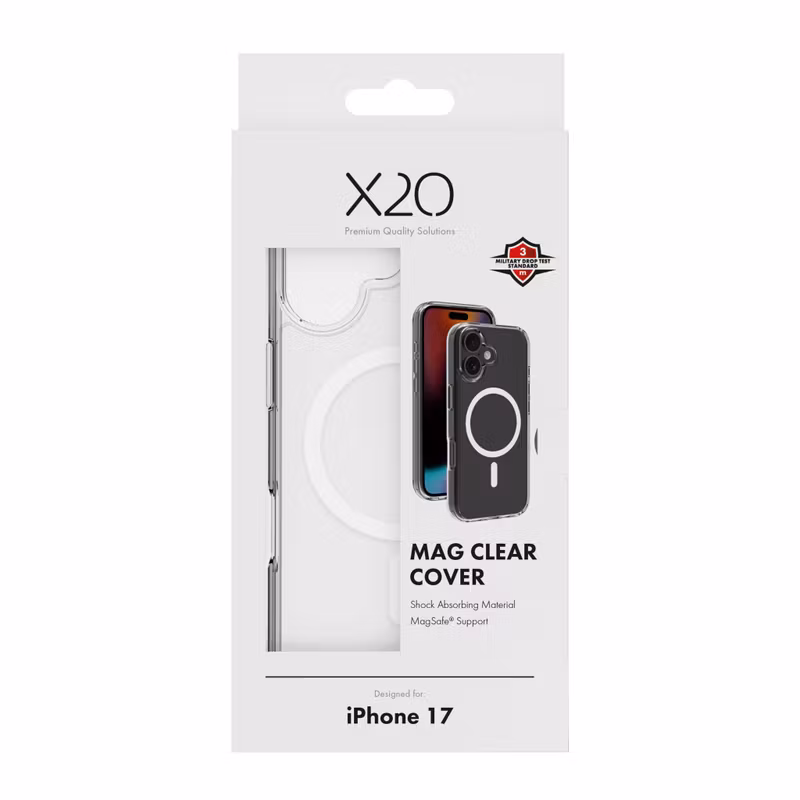 X2O Mag Clear Skal Apple iPhone 17 Klar