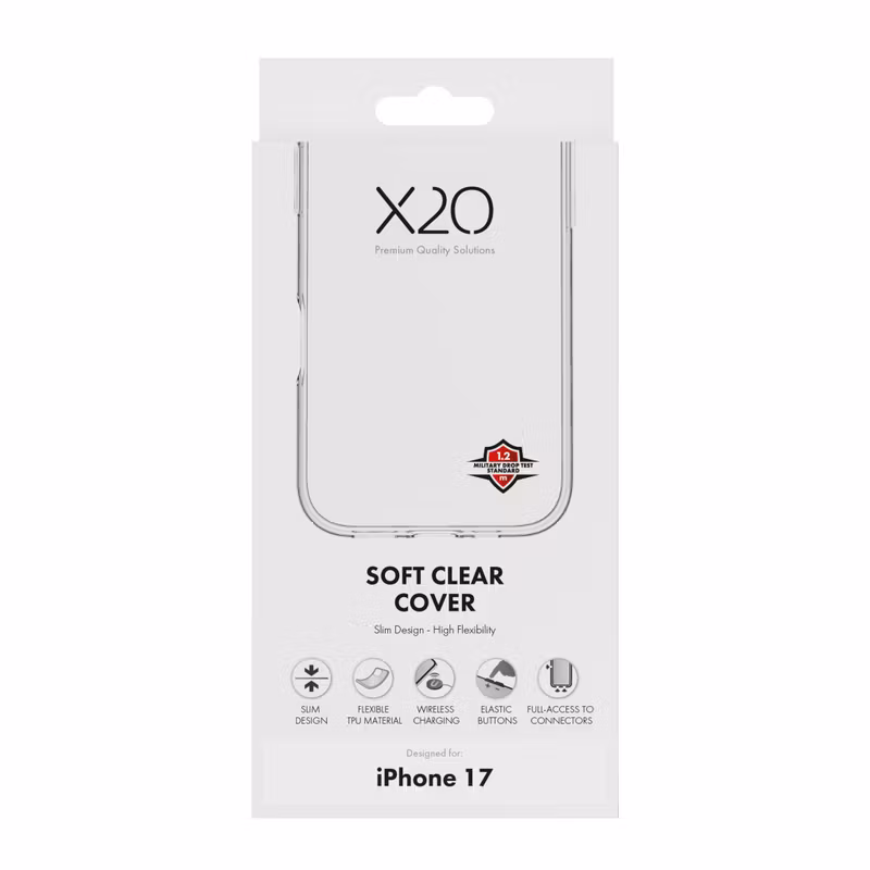 X2O Clear Soft Skal Apple iPhone 17 Klar