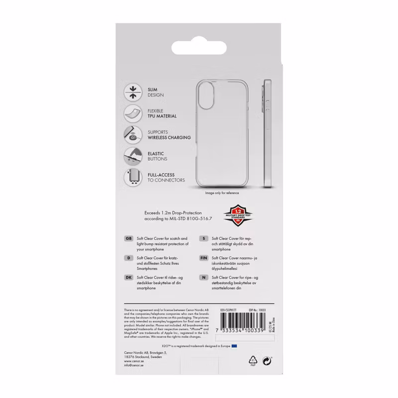 X2O Clear Soft Skal Apple iPhone 17 Klar