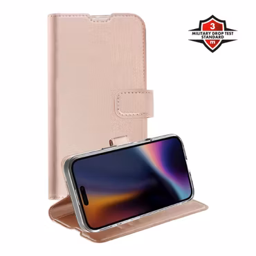 X2O Classic Wallet Plånboksfodral Apple iPhone 17 Rose Gold