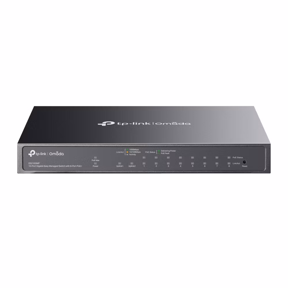 TP-Link Omada 10-Port Gigabit Easy Managed Switch with 8-Port PoE+