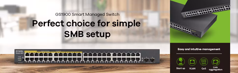 Zyxel GS1900-48-EU0102F network switch L2 Gigabit Ethernet (10/100/1000) Black