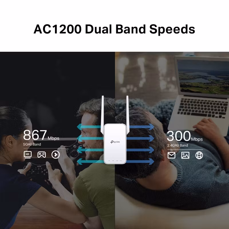 TP-Link AC1200 Mesh Wi-Fi Range Extender Vit