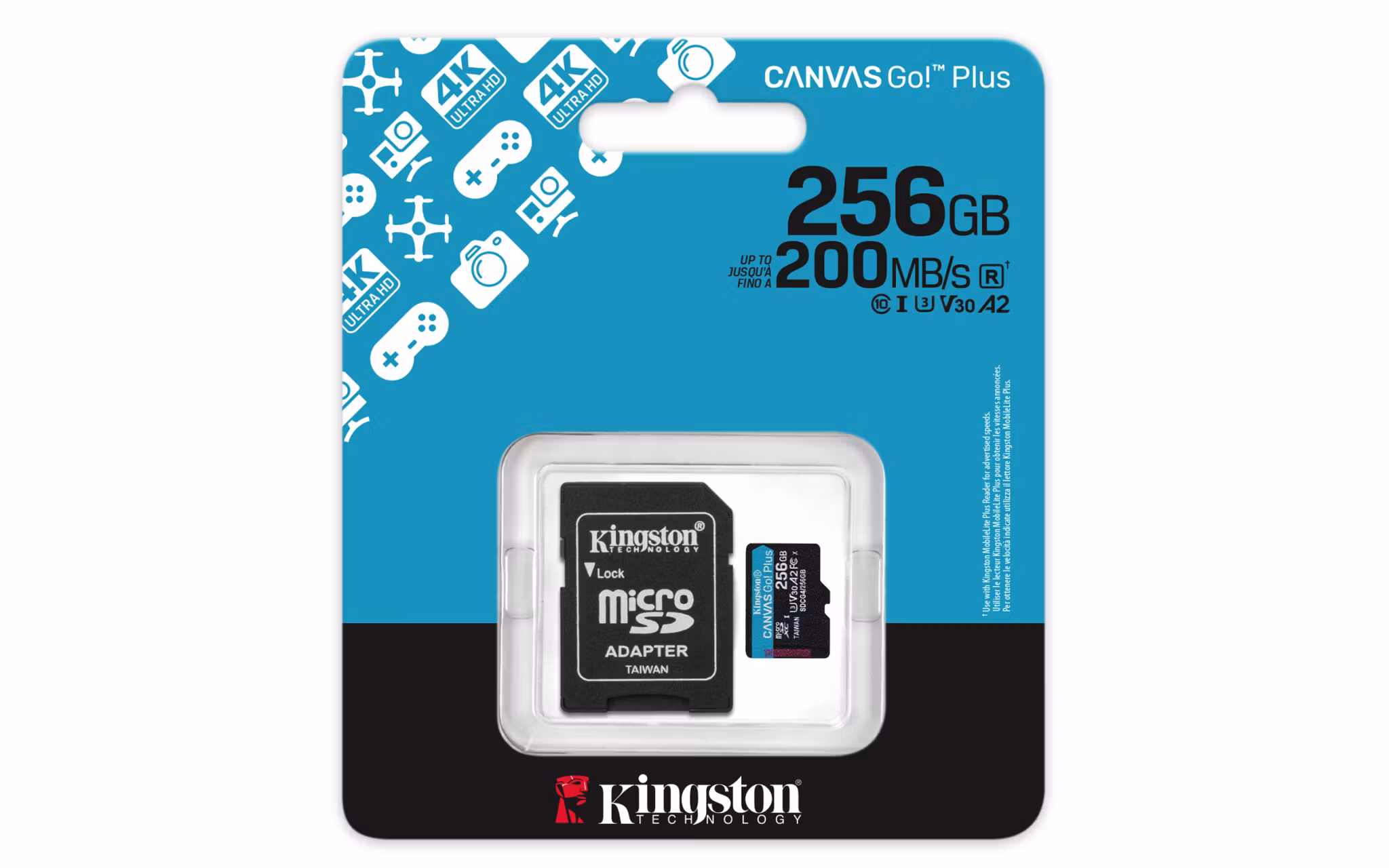 Kingston Canvas Go! Plus microSDXC UHS-I Minneskort 256GB 200MB/s