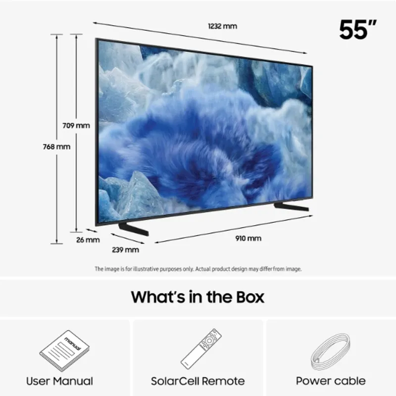 Samsung TQ55Q8FAAU 55" 4K Ultra HD QLED Quantum Dot Dual LED Smart TV