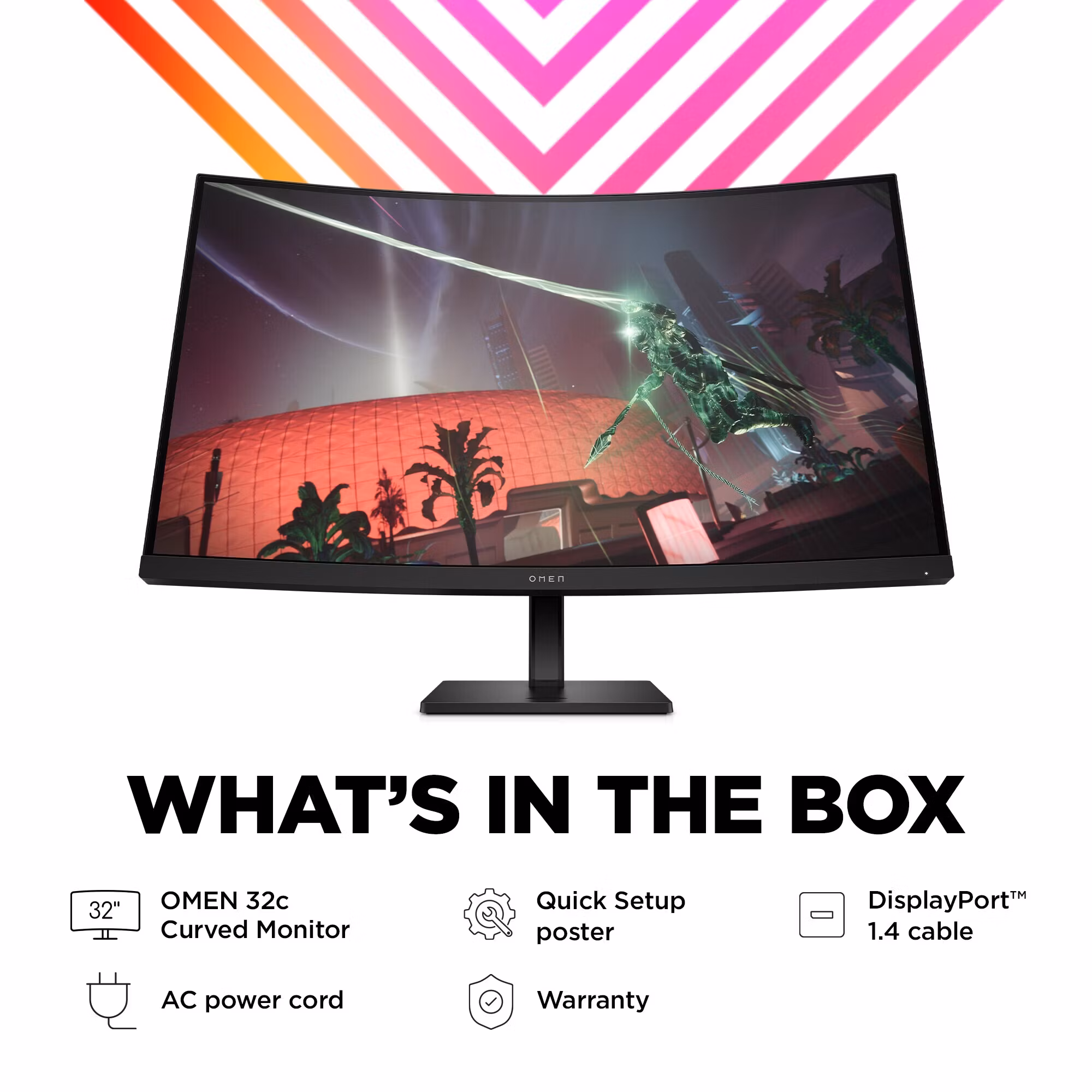 OMEN by HP 32c 31.5" VA 2560 x 1440 QHD 165Hz Curved Gaming Monitor