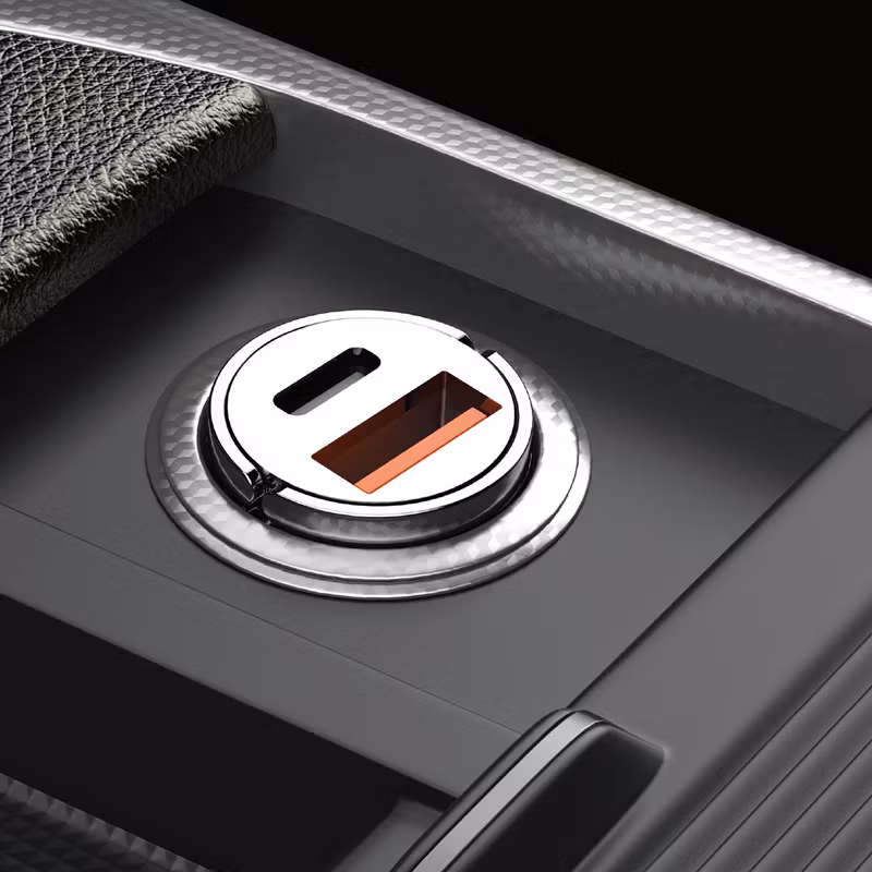 Dudao R3MAX Car Charger 48Watt 1xUSB-A + 1xUSB-C Billaddare