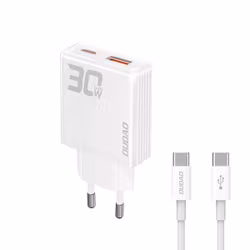 Dudao A30EU Adapter 30Watt GaN 1xUSB-C 1xUSB-A (USB-C till USB-C inkl kabel