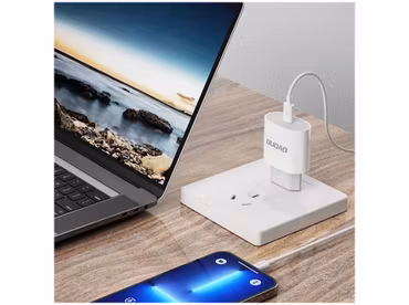 Dudao A14EUL Adapter 20Watt 1xUSB-C (1m USB-C till Lightning inkl kabel) Vit