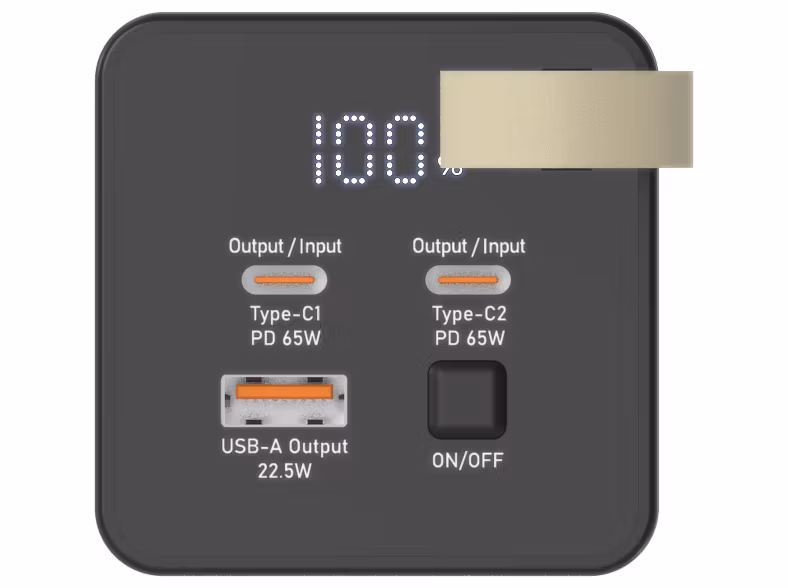 Dudao K65+ powerbank 30000mAh 65 Watt Svart