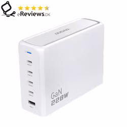 Dudao A228EU 228Watt Adapter GaN 4xUSB-C + 1xUSB-A Laddare Vit