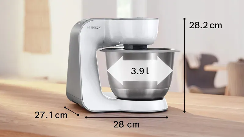 Bosch Serie 4 MUM58200 Köksmaskin 3.9liter 1000W Silver/Vit