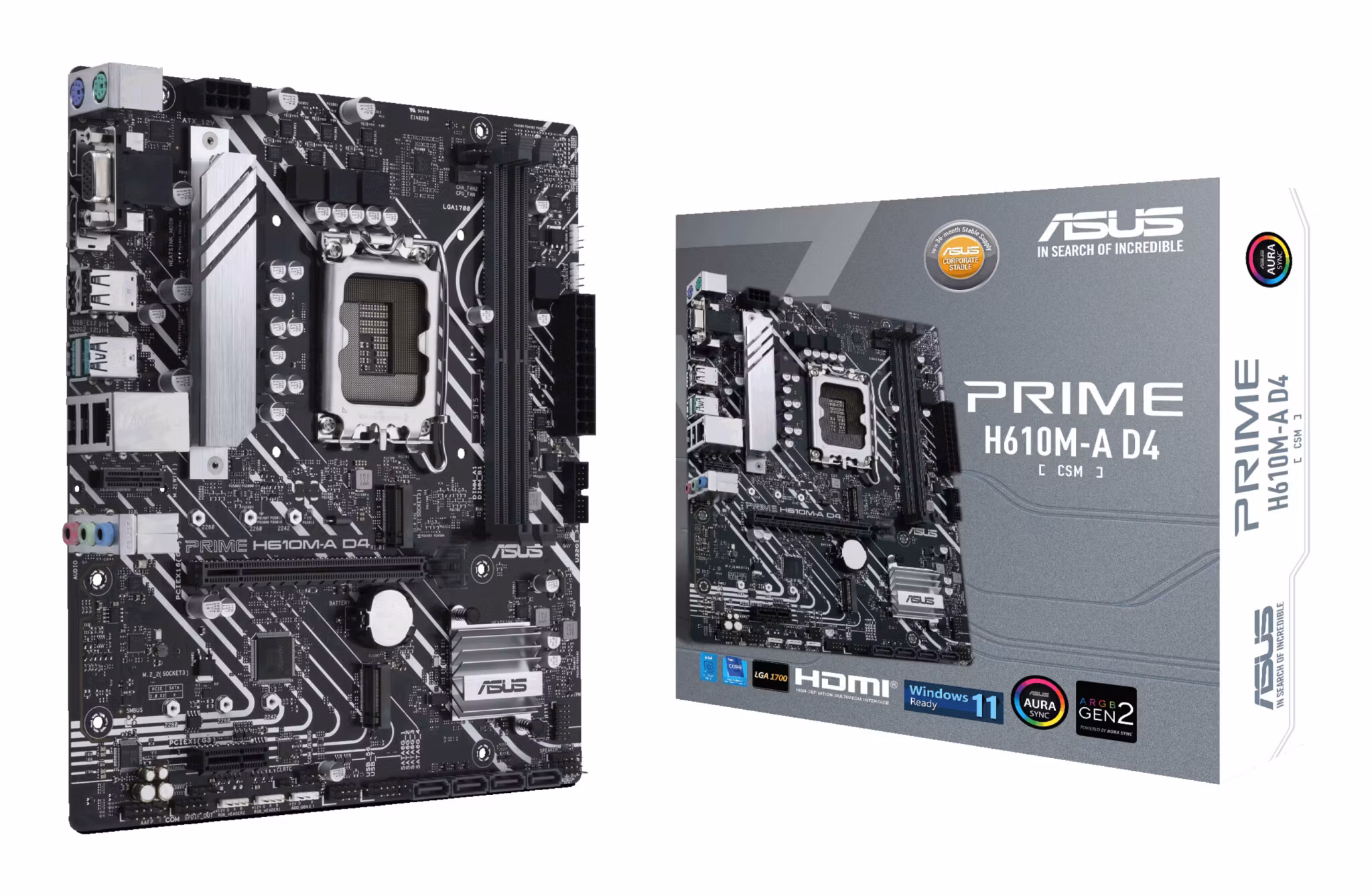 ASUS PRIME H610M-A D4-CSM Intel H610 LGA 1700 micro ATX