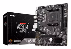 MSI A520M-A PRO motherboard AMD A520 Socket AM4 micro ATX