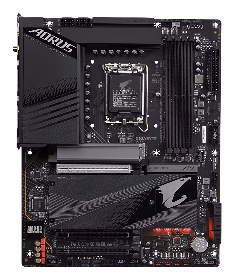 GIGABYTE Z790 AORUS ELITE AX Motherboard - Supports Intel Core 14th CPUs, 16*+2+１ Phases Digital VRM, up to 7600MHz DDR5 (OC), 4xPCIe 4.0 M.2, Wi-Fi 6E, 2.5GbE LAN, USB 3.2 Gen 2x2