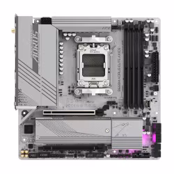 GIGABYTE B650M AORUS ELITE AX ICE Motherboard - AMD Ryzen 9000 Series CPUs, 12+2+2 Phases VRM, up to 8000MHz DDR5 (OC), 1xPCIe 5.0 + 1xPCIe 4.0 M.2, 2.5GbE LAN, WIFI 6E, USB 3.2 Gen 2x2