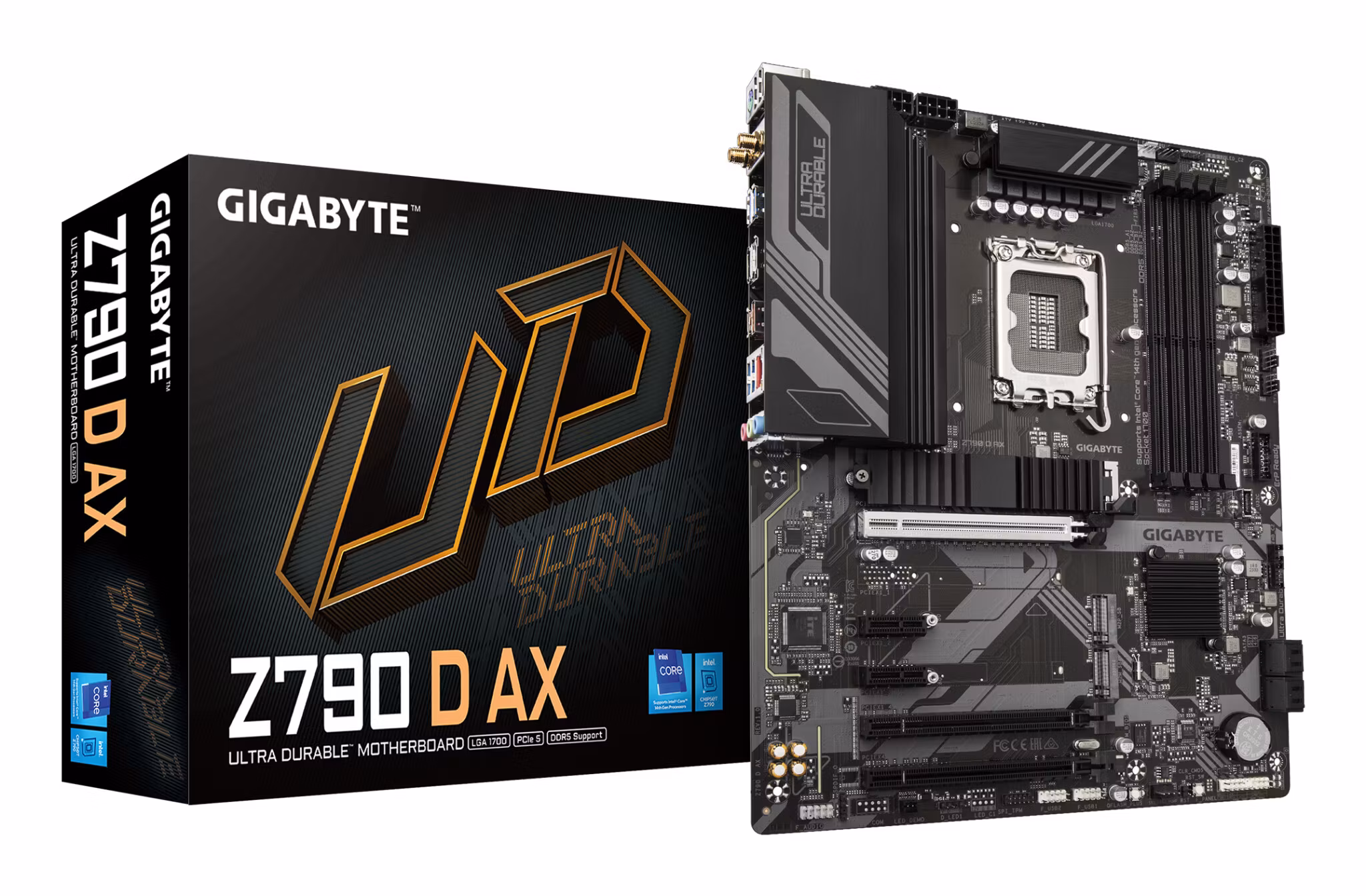 GIGABYTE Z790 D AX Motherboard - Supports Intel Core 14th Gen CPUs, 12+1+1 Phases Digital VRM, up to 7600MHz DDR5 (OC), 3xPCIe 4.0 M.2, Wi-Fi 6E, 2.5GbE LAN, USB 3.2 Gen 2