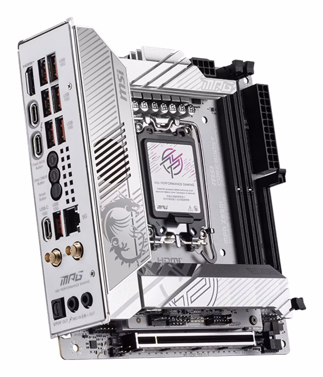 MSI MPG Z890I EDGE TI WIFI motherboard Intel Z890 LGA 1851 (Socket V1) mini ITX Moderkort