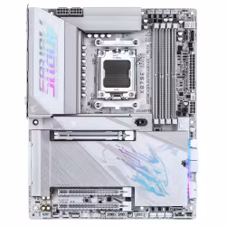 GIGABYTE X870E AORUS PRO X3D ICE Motherboard - Supports AMD Ryzen 9000 CPUs, 18+2+2 Phases Digital VRM, up to 9000Hz DDR5 (OC), 2xPCIe 5.0 + 2xPCIe 4.0, Wi-Fi 7, 5GbE LAN, USB 4
