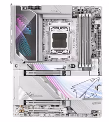 GIGABYTE X870E AORUS MASTER X3D ICE Motherboard - Supports AMD Ryzen 9000 CPUs, 18+2+2 Phases Digital VRM, up to 9000Hz DDR5 (OC), 2xPCIe 5.0 + 3xPCIe 4.0, Wi-Fi 7, 10GbE LAN, USB 4