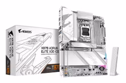 GIGABYTE X870 AORUS ELITE X3D ICE Motherboard - Supports AMD Ryzen 9000 CPUs, 16+2+2 Phases Digital VRM, up to 9000Hz DDR5 (OC), 2xPCIe 5.0 + 2xPCIe 4.0, Wi-Fi 7, 2.5GbE LAN, USB 4