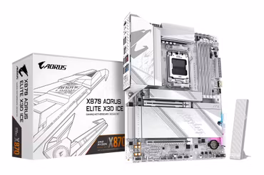 GIGABYTE X870 AORUS ELITE X3D ICE Motherboard - Supports AMD Ryzen 9000 CPUs, 16+2+2 Phases Digital VRM, up to 9000Hz DDR5 (OC), 2xPCIe 5.0 + 2xPCIe 4.0, Wi-Fi 7, 2.5GbE LAN, USB 4