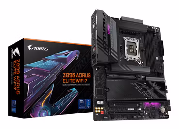 GIGABYTE Z890 AORUS ELITE WIFI7 Motherboard - Supports Intel Core Ultra (Series 2) CPUs, 16+1+2 phases VRM, up to 8800MHz DDR5 (OC), 1xPCIe 5.0 + 3xPCIe 4.0, Wi-Fi 7, 2.5GbE LAN, Thunderbolt 4