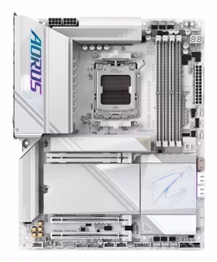 GIGABYTE X870E AORUS PRO ICE Motherboard - Supports AMD Ryzen 9000 CPUs, 16+2+2 Phases Digital VRM, up to 8000MHz DDR5 (OC), 3xPCIe 5.0 + 1xPCIe 4.0, Wi-Fi 7, 2.5GbE LAN, USB 4