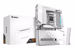 GIGABYTE X870 AORUS STEALTH ICE Motherboard - Supports AMD Ryzen 9000 CPUs, 16+2+2 Phases Digital VRM, up to 8200Hz DDR5 (OC), 2xPCIe 5.0 + 2xPCIe 4.0, Wi-Fi 7, 5 GbE LAN, USB 4