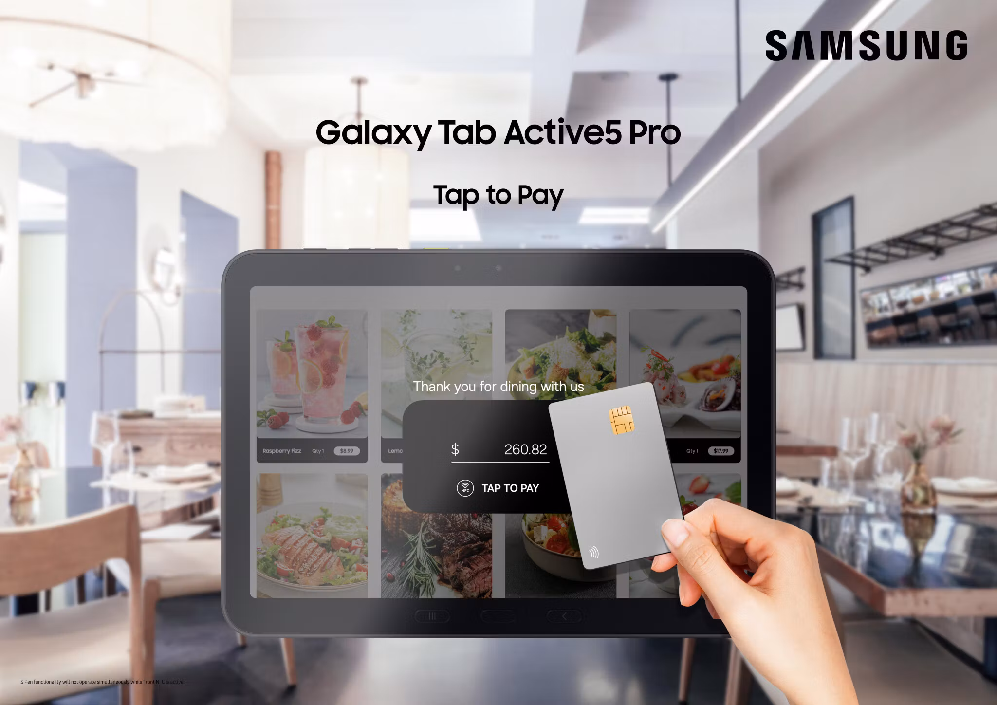 Samsung Galaxy Tab Active5 Pro Enterprise Edition 10.1"  8GB 256GB Svart Grön