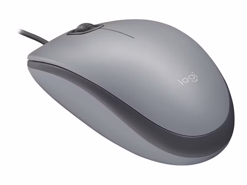Logitech M110 Silent Optisk Mus med Sladd Grå