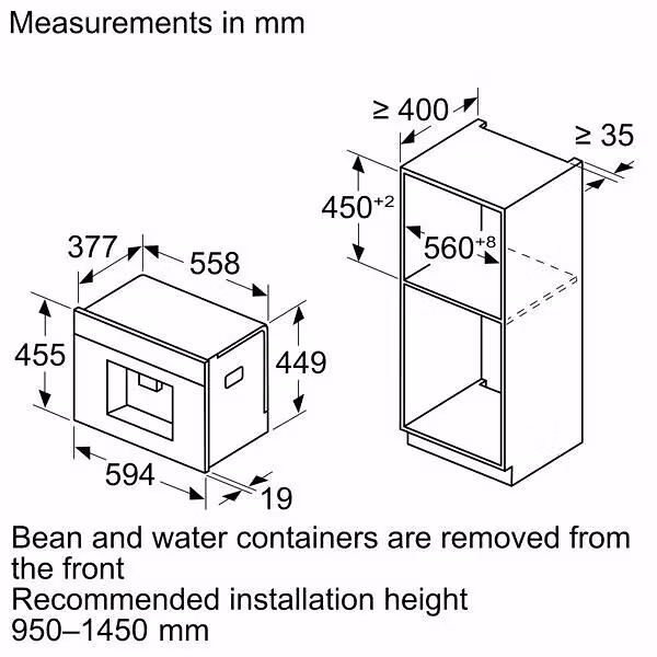 Siemens iQ700 CT718L1B0 Automatisk kaffemaskin Svart