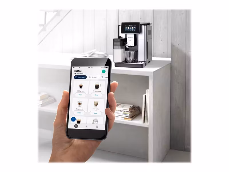 De'Longhi PrimaDonna Soul ECAM610.55.SB Automatisk kaffemaskin Silver Svart