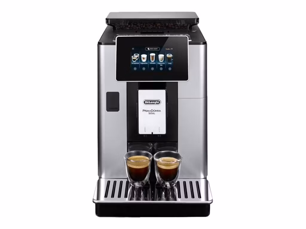 De'Longhi PrimaDonna Soul ECAM610.55.SB Automatisk kaffemaskin Silver Svart