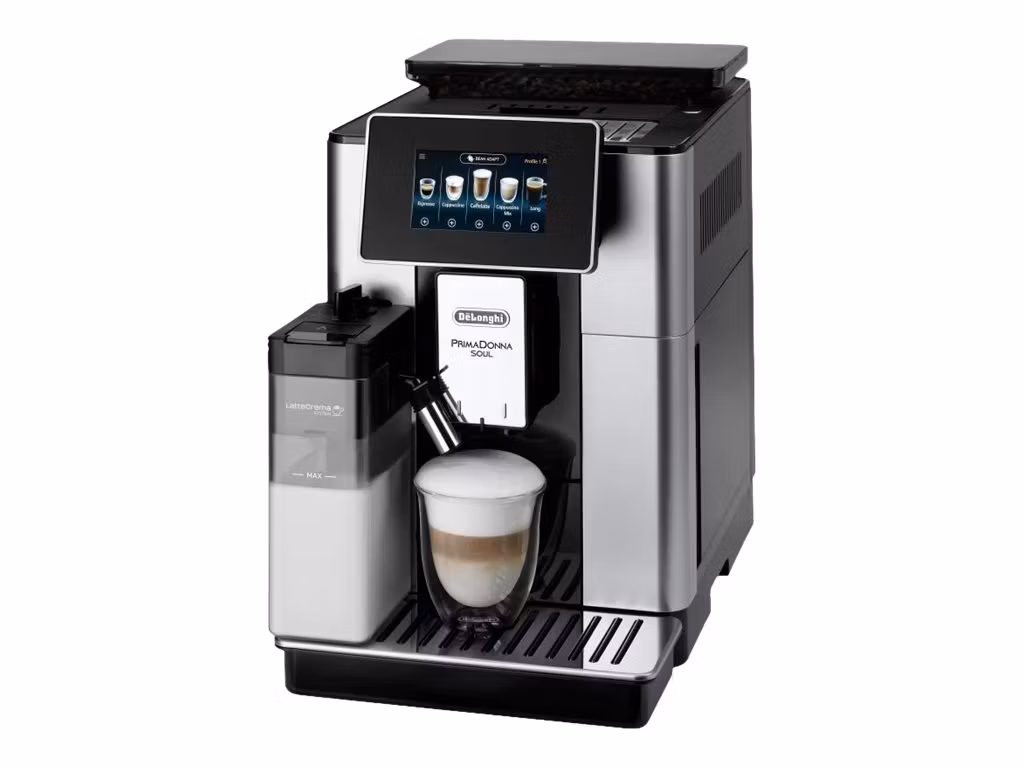 De'Longhi PrimaDonna Soul ECAM610.55.SB Automatisk kaffemaskin Silver Svart