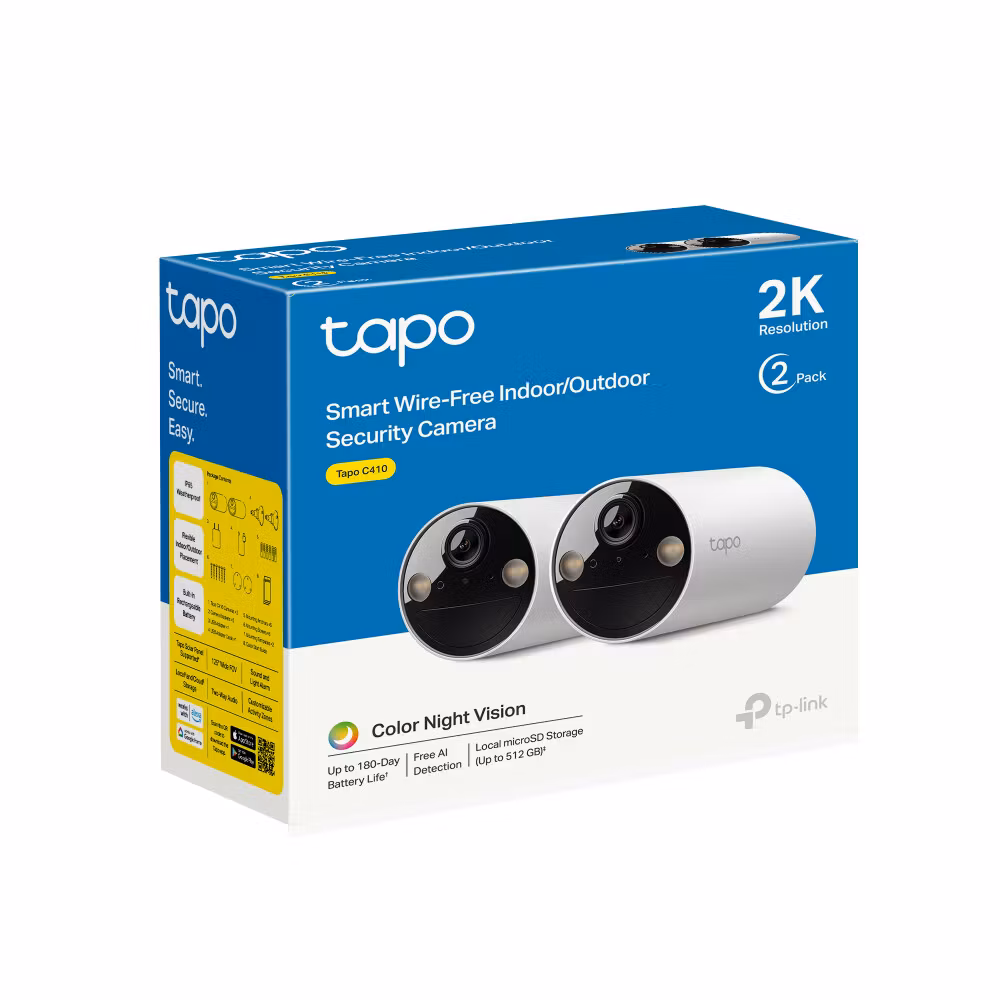 TP-Link Tapo C410 4-pack Bullet IP security camera Outdoor 2304 x 1296 pixels Ceiling/wall