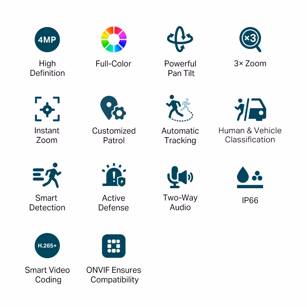 TP-Link VIGI C540V V1 4MP Utomhus Övervakningskamera