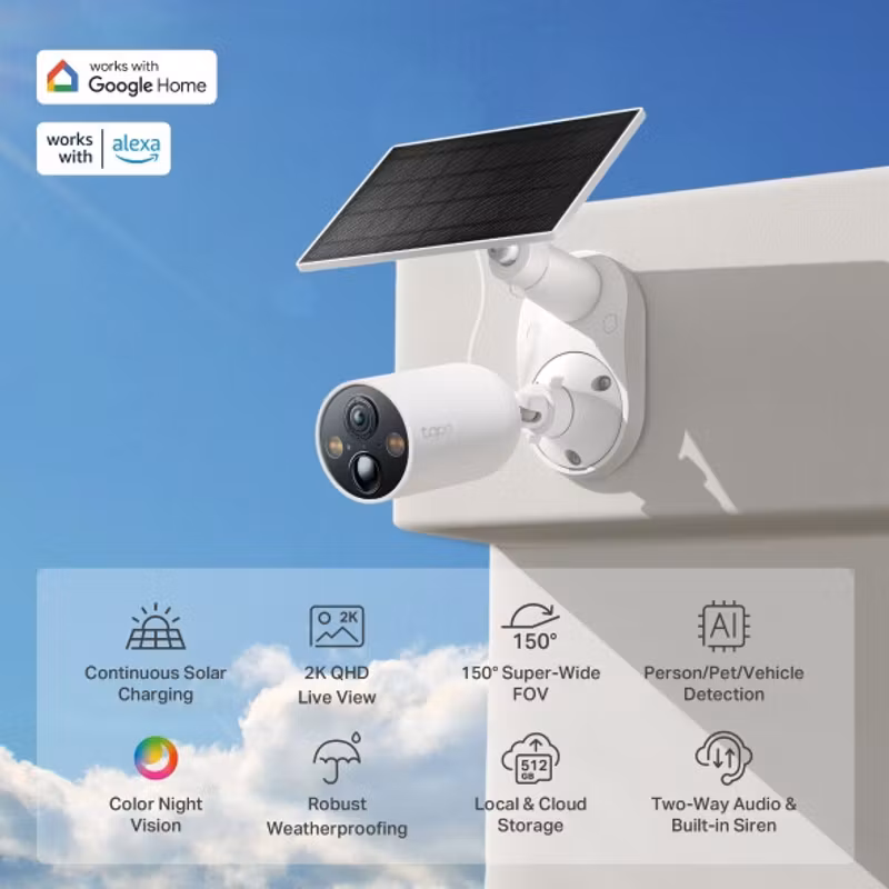Tapo C425 KIT Tapo Smart Trådlös Övervakningskamera med Solpanel