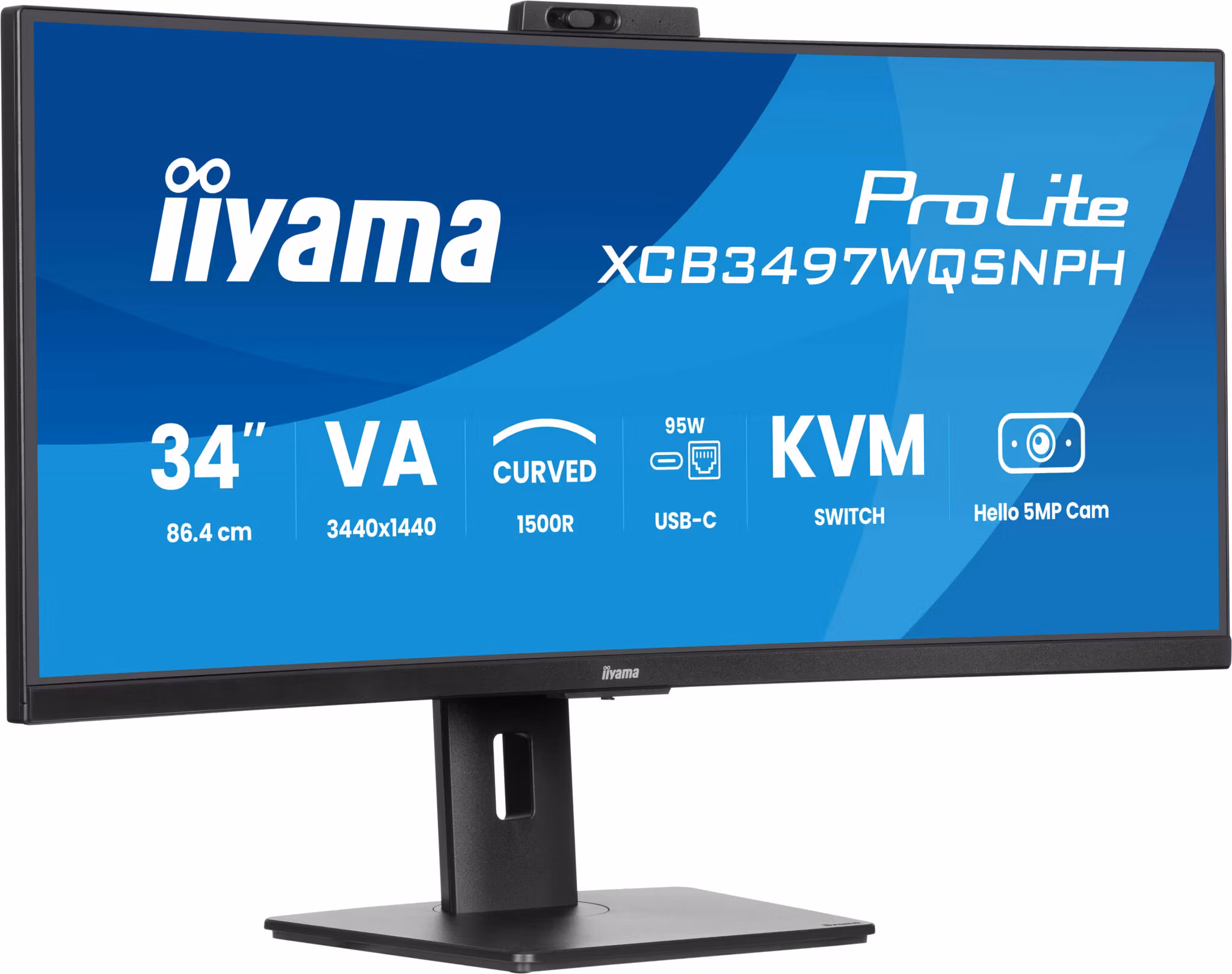 iiyama ProLite XCB3497WQSNPH-B1 34" VA UltraWide Quad HD LED Gamingskärm