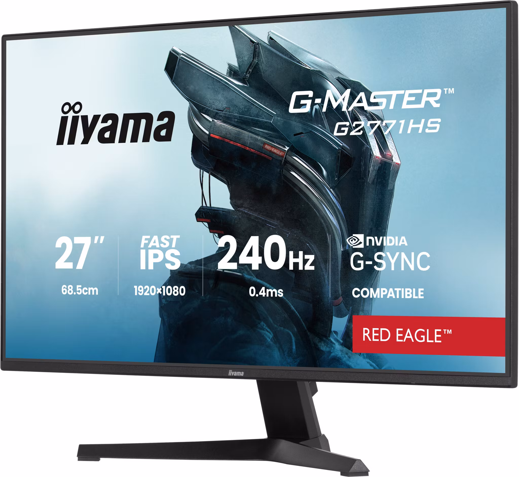 iiyama G-MASTER Red Eagle G2771HS-B1 27" Fast IPS  1920 x 1080 pixels Full HD Gamingskärm