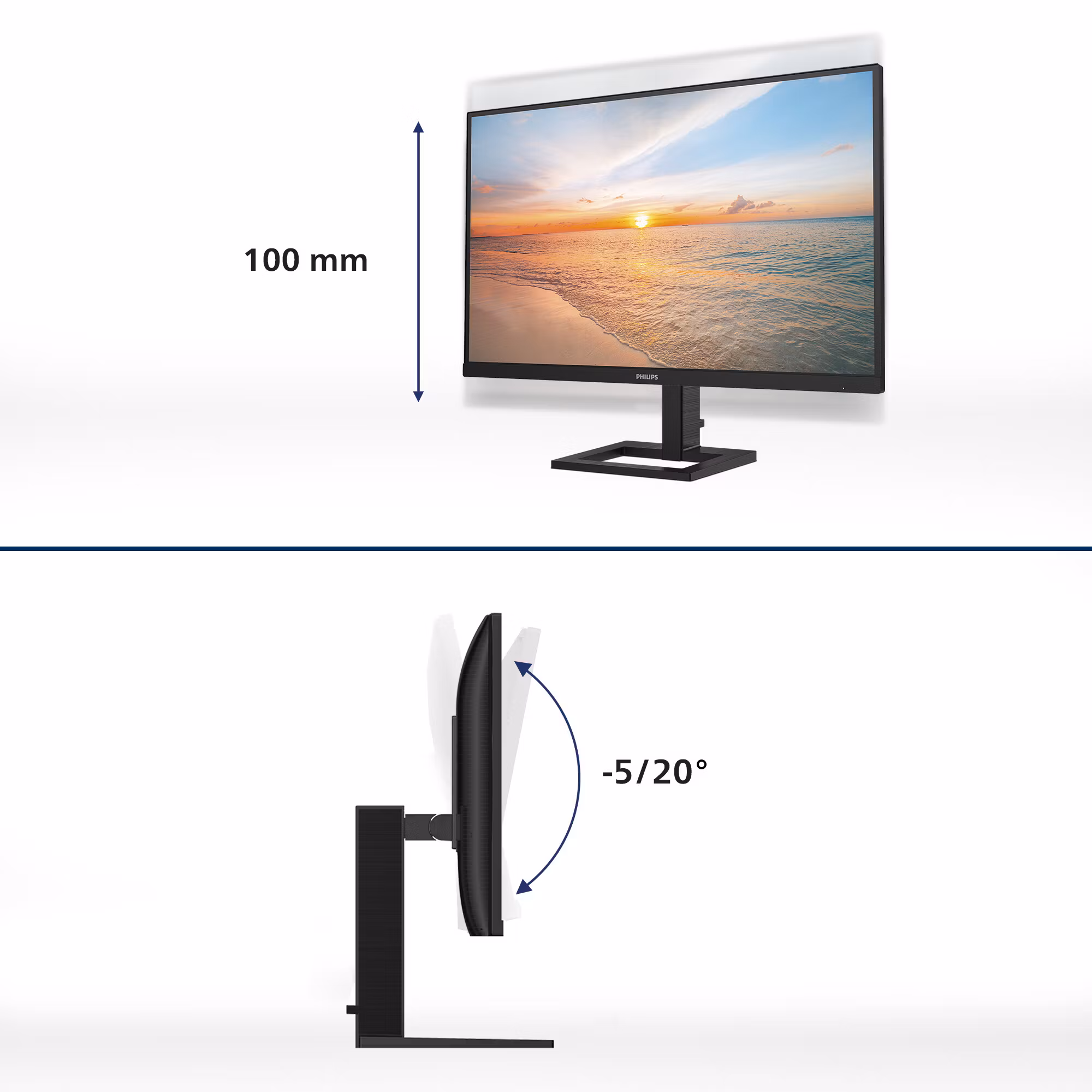 Philips 24E1N1300AE 24" 1920 x 1080 pixels Full HD LCD Monitor