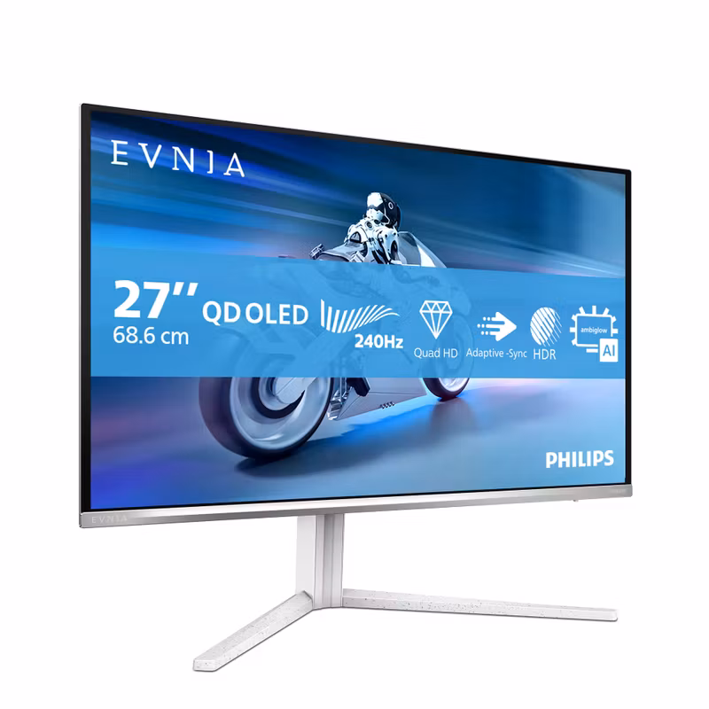 Philips Evnia 6000 27M2N6501L 27" 2560 x 1440 (2K) Quad HD QD-OLED Gamingskärm Vit